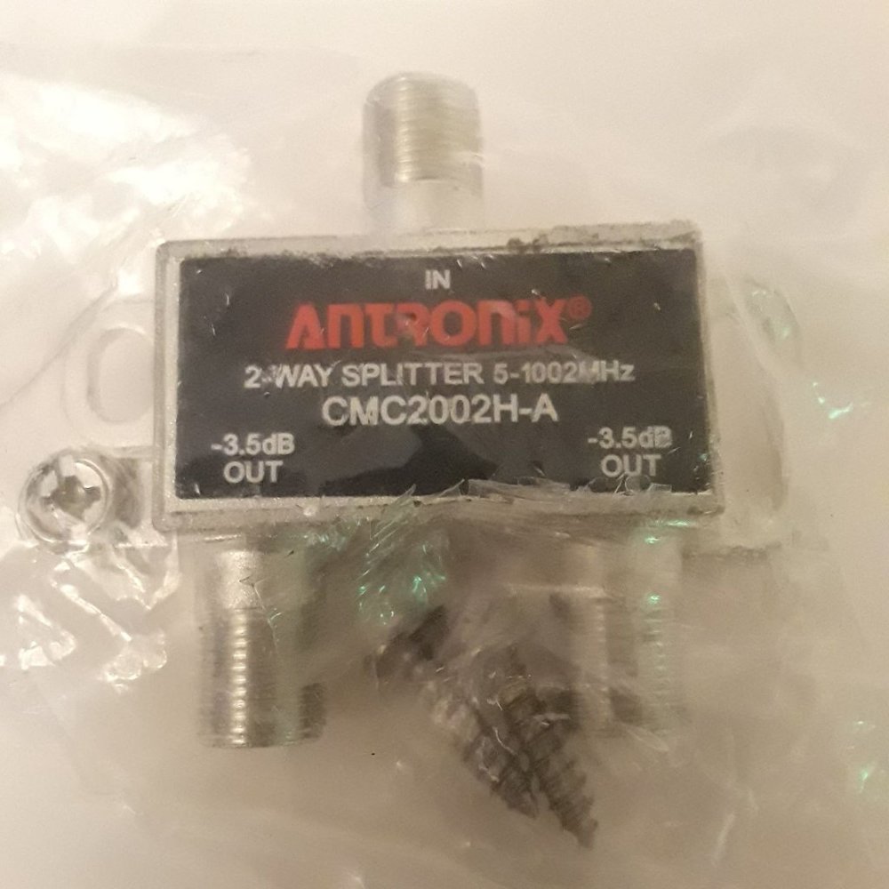 ANTRONIX CMC2002H-A 2-WAY COAXIAL CABLE SPLITTER - NEW & FACTORY SEALED